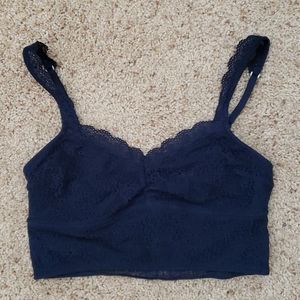 Navy Hollister Gilly Hicks Bralette.